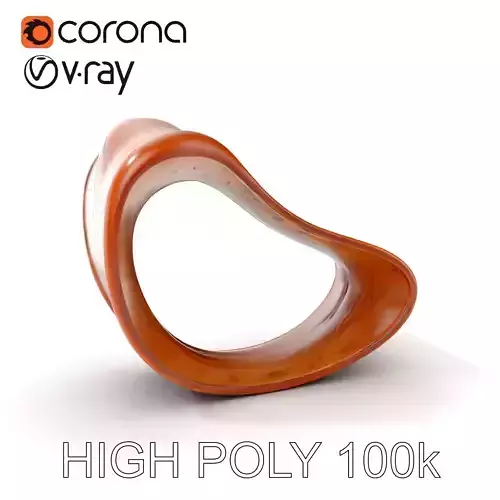 Organic Wooden Sculpture Model Pack Low-poly 3D model