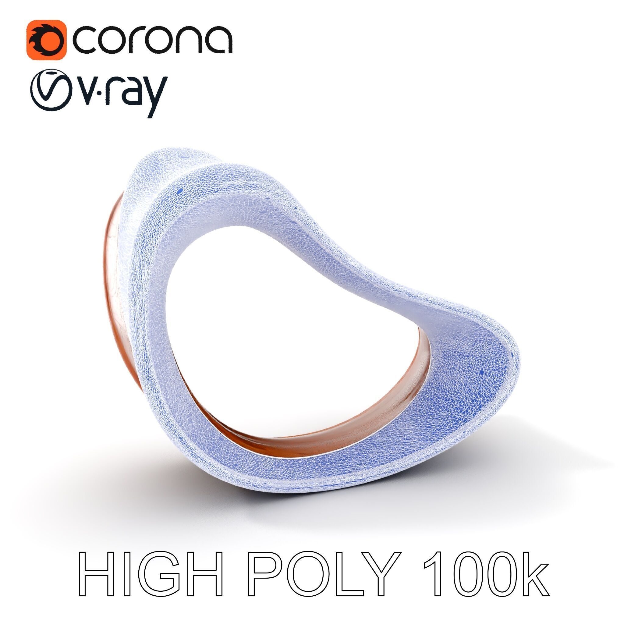 Organic Wooden Sculpture Model Pack Low-poly 3D model_5