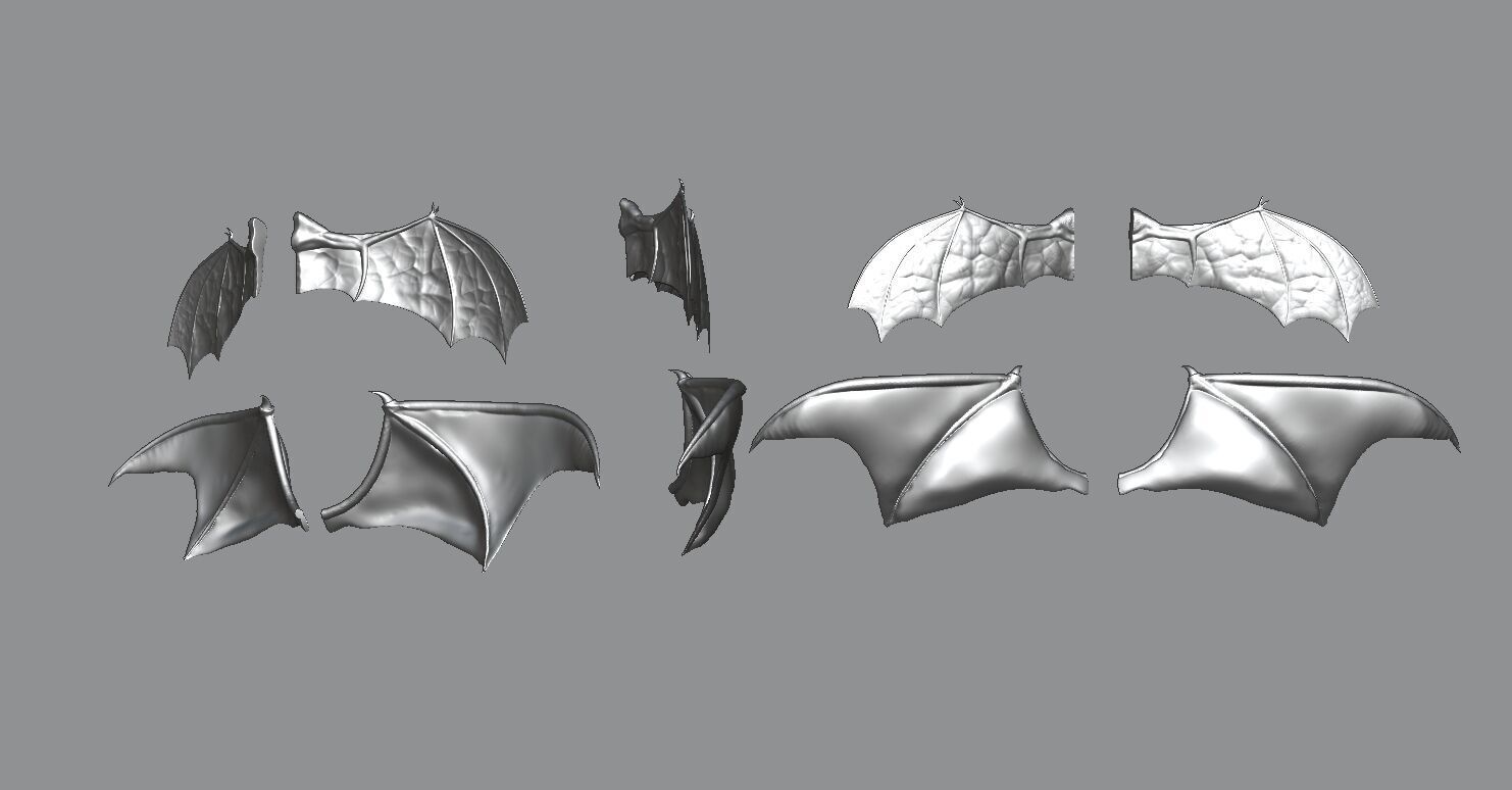 Bat Wings - Dragon Wings V3 3D print model_1