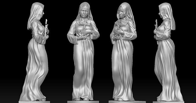 Saint Rita Statue 3D print model 3D print model