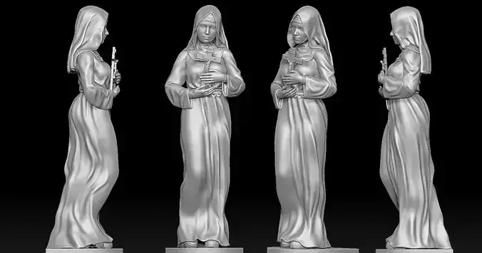 Saint Rita Statue 3D print model