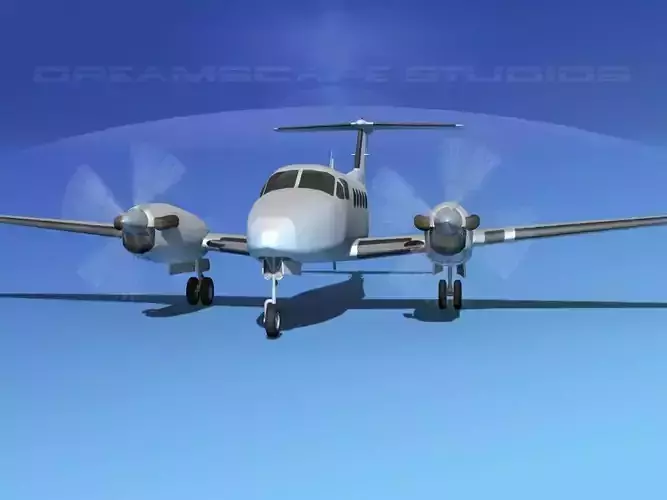 Beechcraft B200 GT King Air Bare Metal 3D model