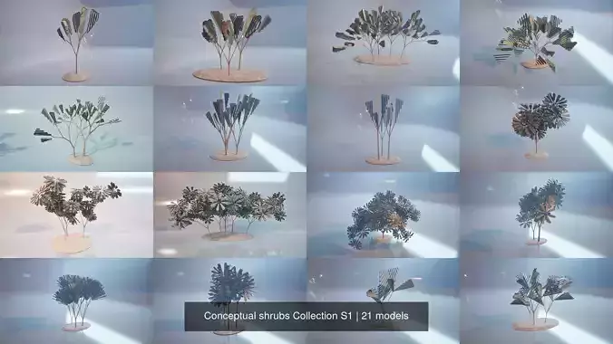 Conceptual shrubs Collection S1 