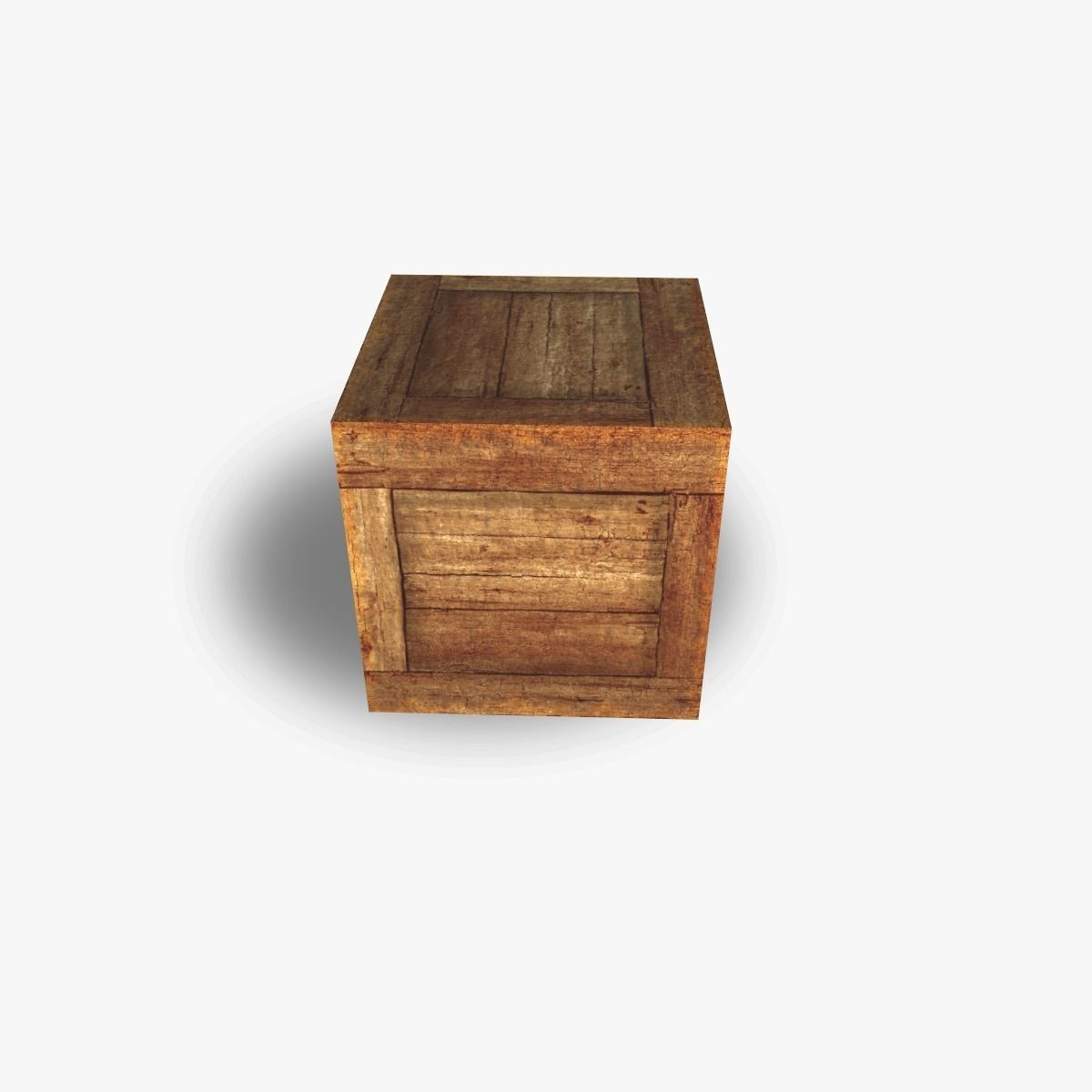 Crate1 wooden box Low-poly 3D model_2