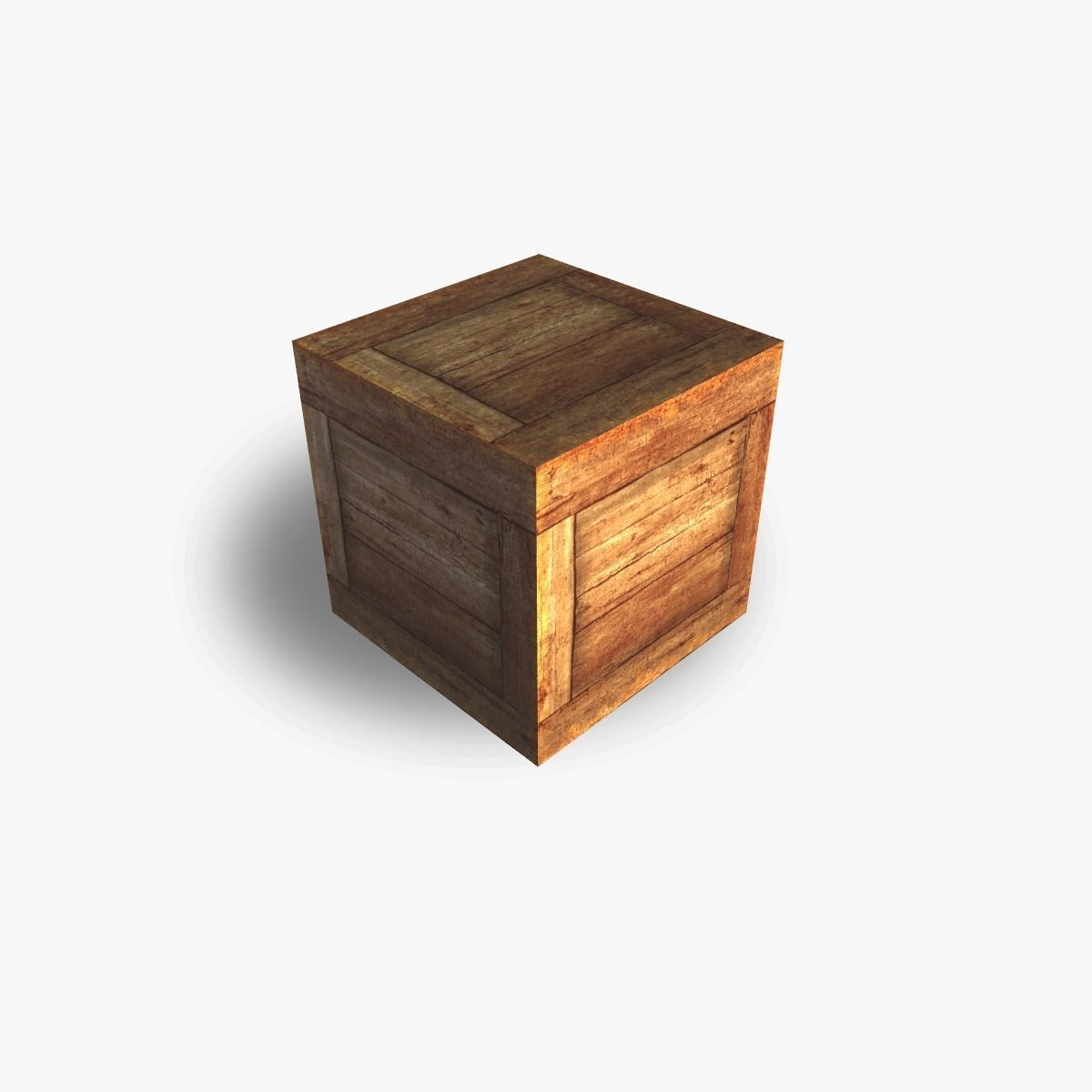 Crate1 wooden box Low-poly 3D model_0