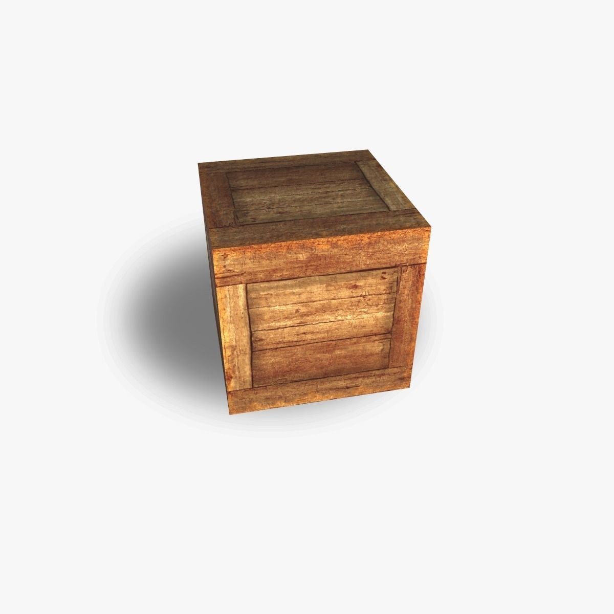 Crate1 wooden box Low-poly 3D model_5