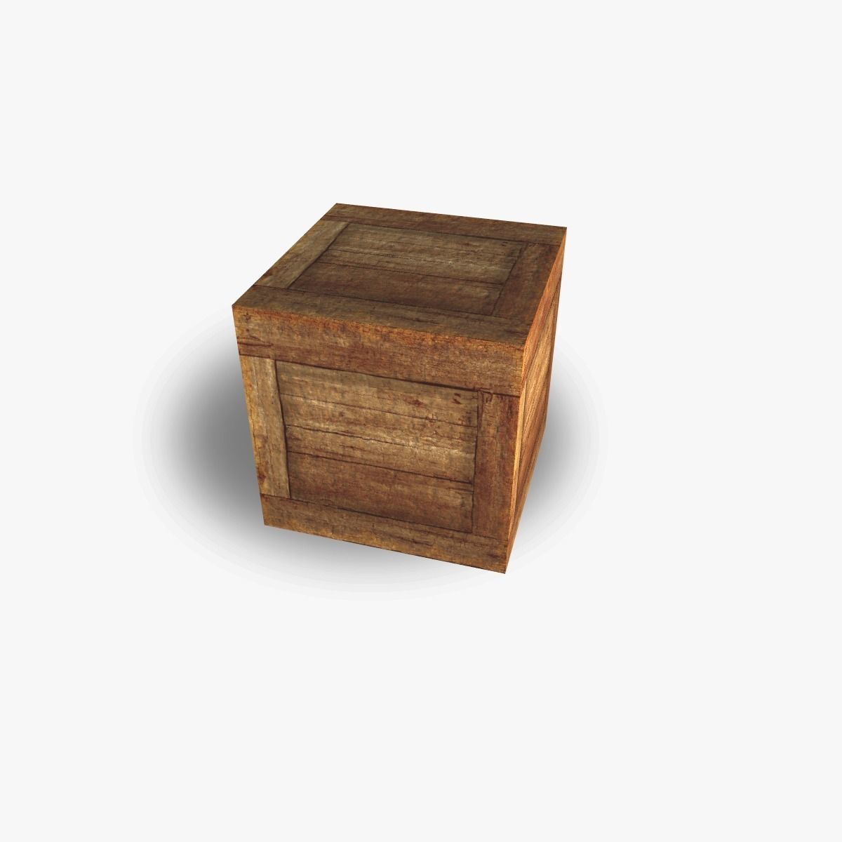 Crate1 wooden box Low-poly 3D model_3
