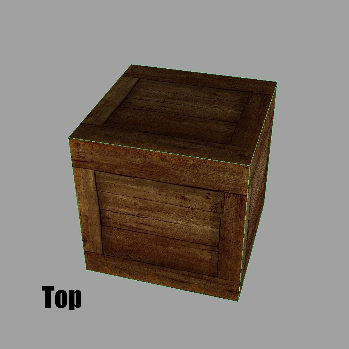 Crate1 wooden box Low-poly 3D model_6
