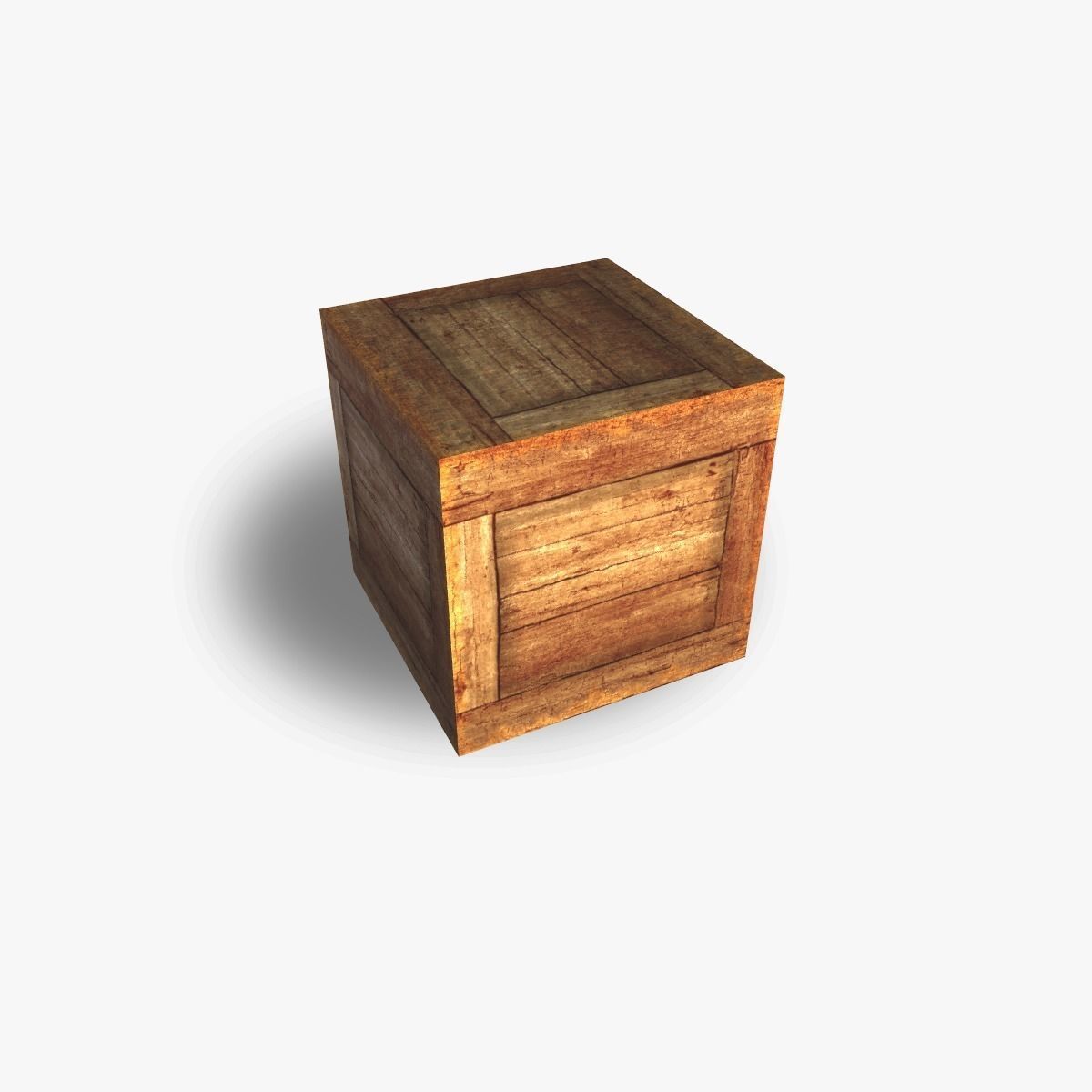Crate1 wooden box Low-poly 3D model_4