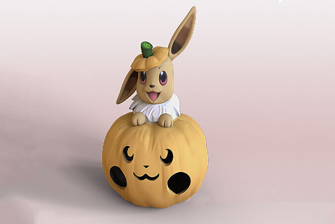  eevee pokemon hallowwen 3D Figuries Ready To Print 3D print model