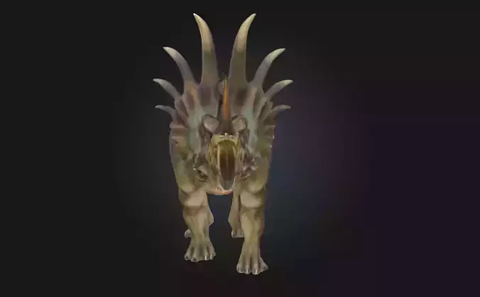 Spiky Sentinel  A Fierce Guardian with an Edge 3D model