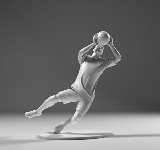 Footballer 05 GoalKeeper 01 Stl 3D print model
