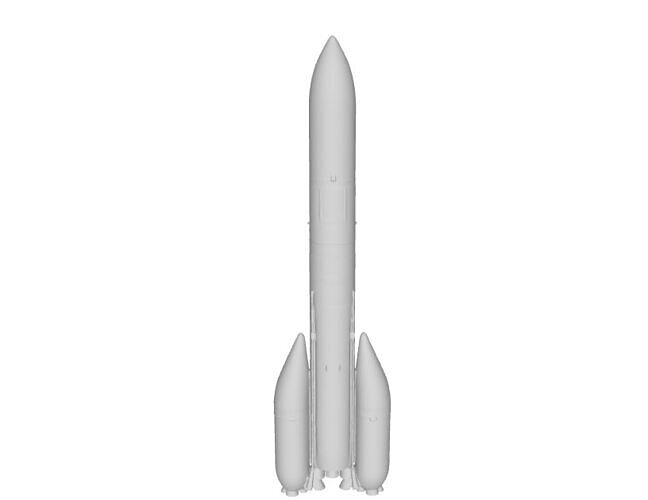 Launch Vehicle Rocket 3D Model  Free 3D model