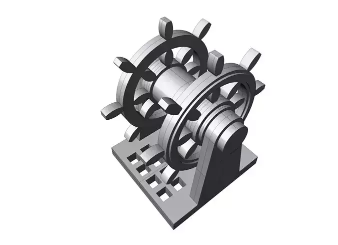 Steering wheel plastic model 3D print model