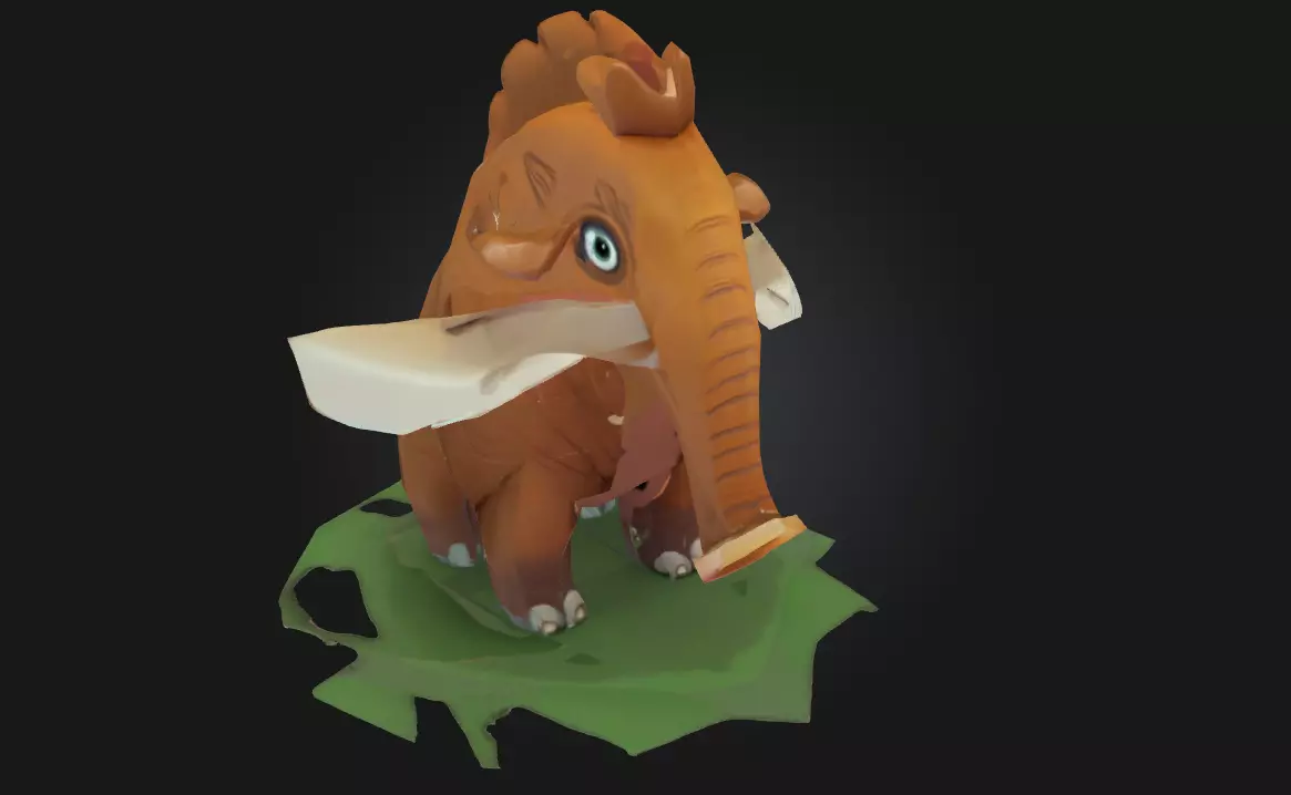 Mammoth Mascot Prehistoric Power with a Friendly Twist 3D model