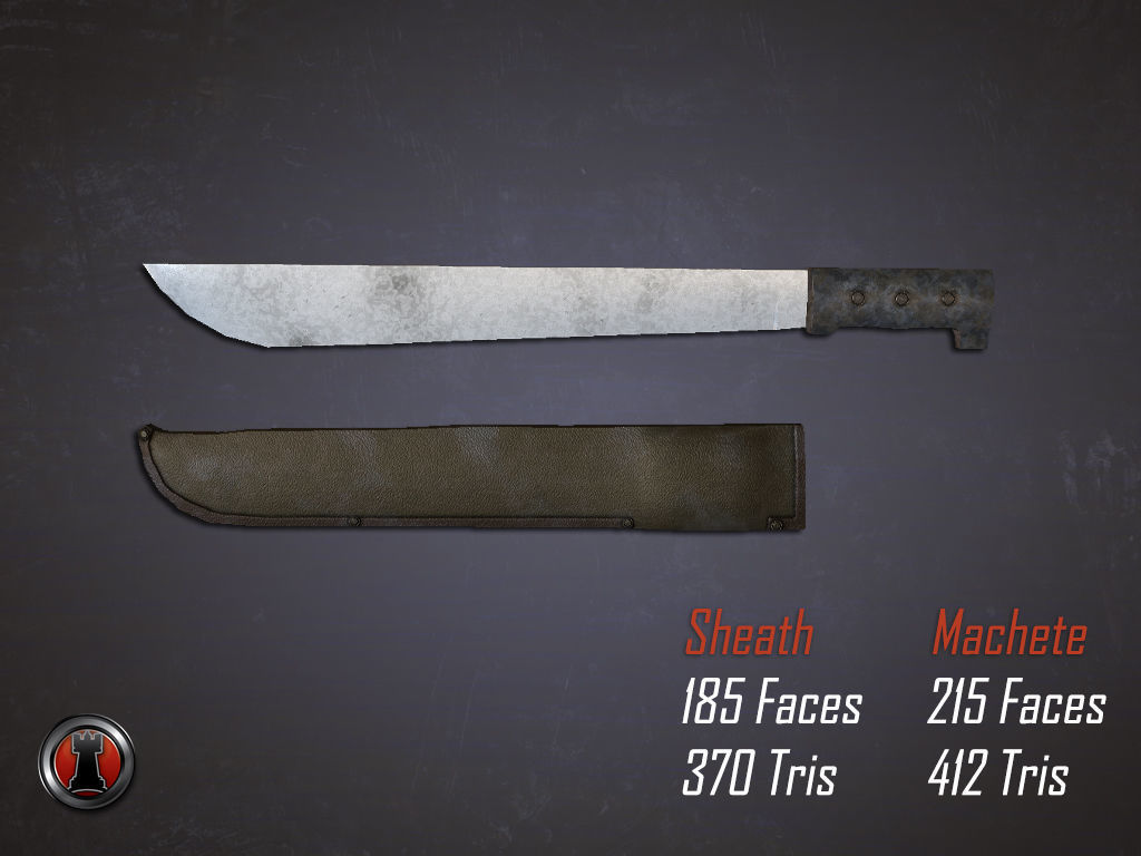 Zombie Survival Series - Melee Weapons 1 Low-poly 3D model_4