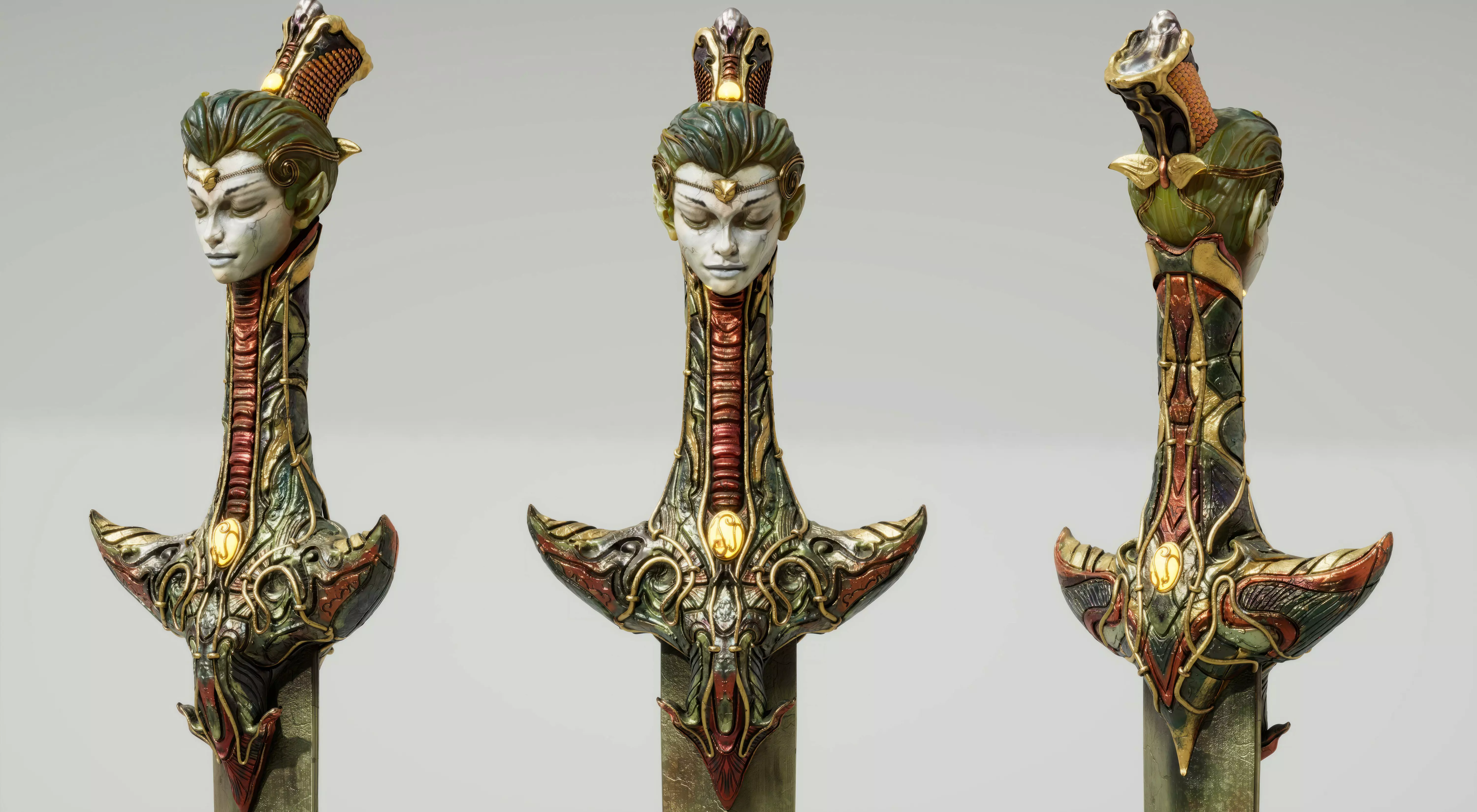 Knife of God Low-poly 3D model_0