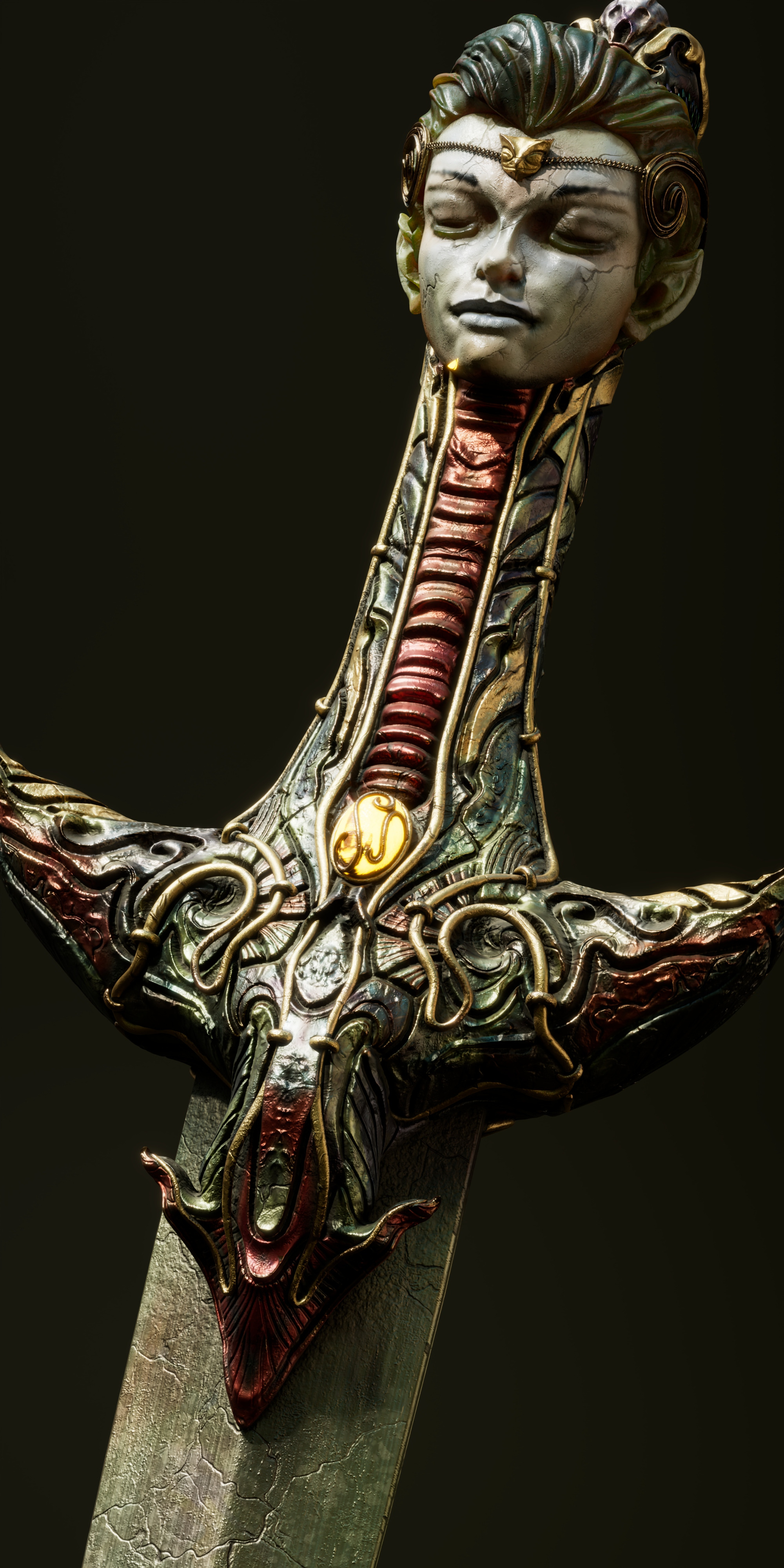 Knife of God Low-poly 3D model_6