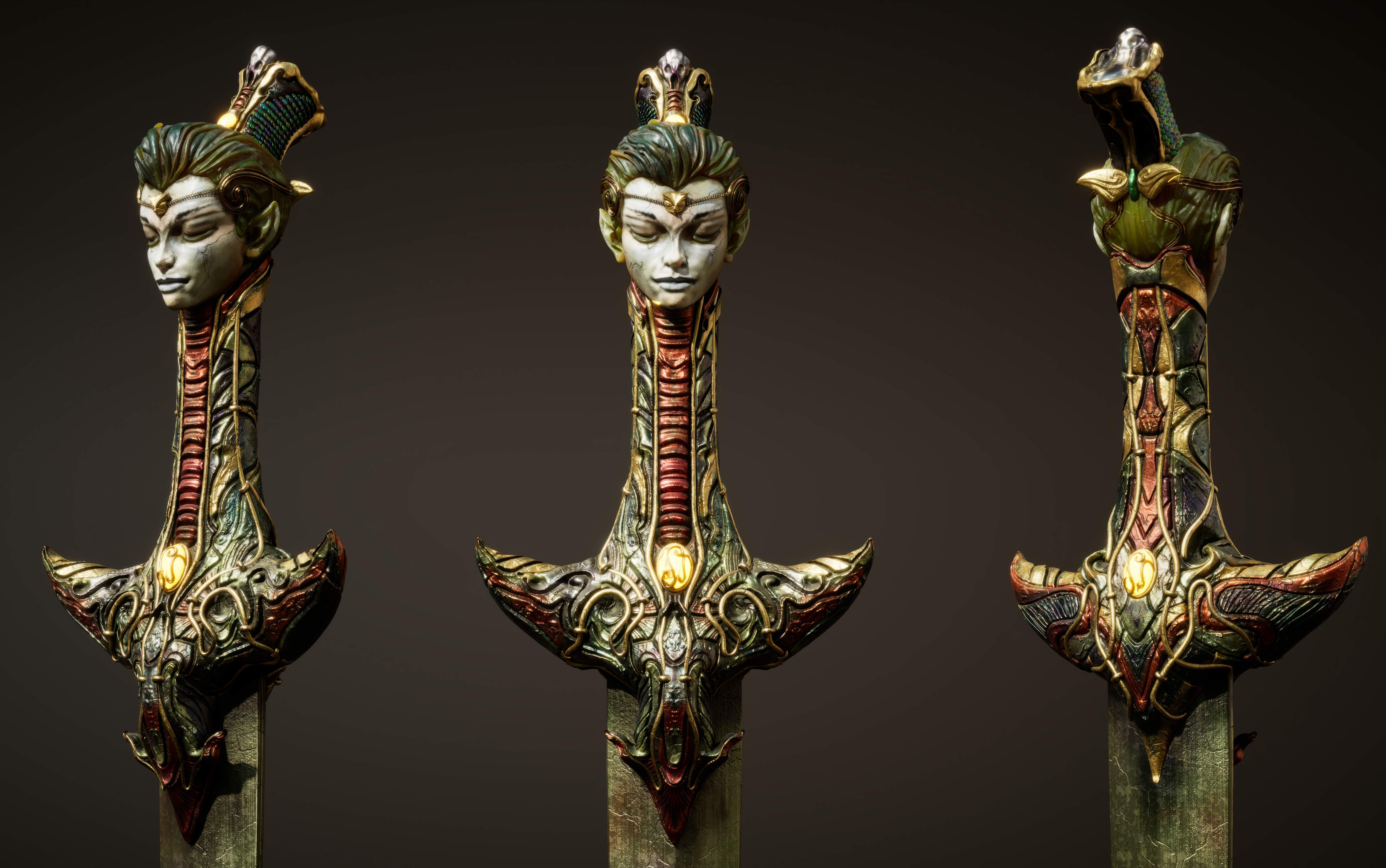 Knife of God Low-poly 3D model_8