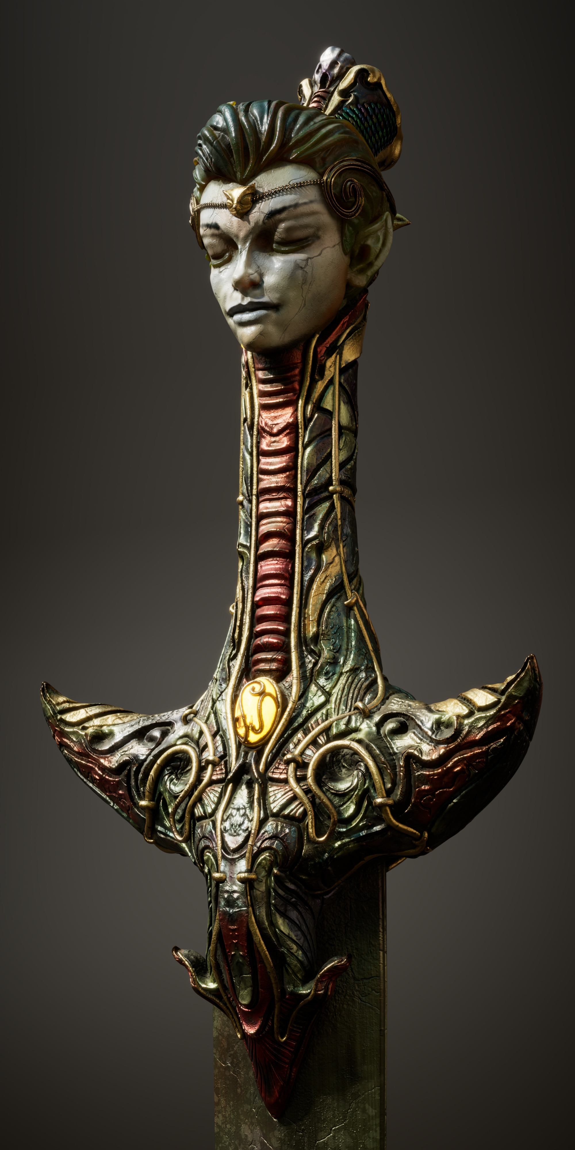 Knife of God Low-poly 3D model_4