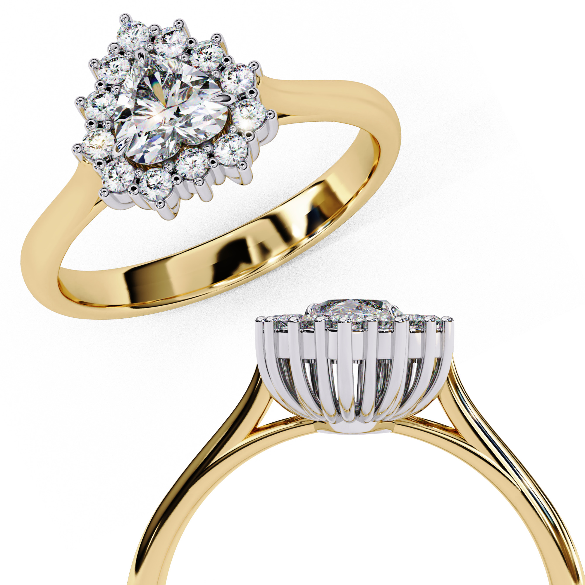 HEART DIAMOND RING -CAD-031 3D model_11