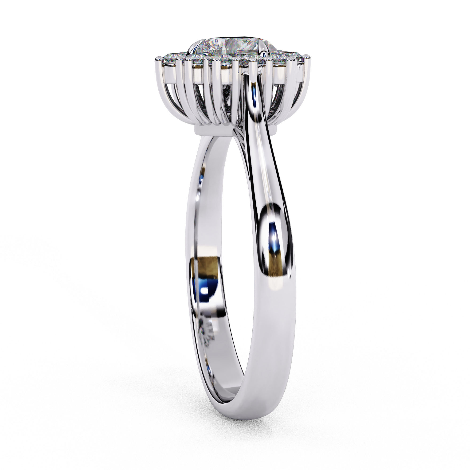 HEART DIAMOND RING -CAD-031 3D model_6