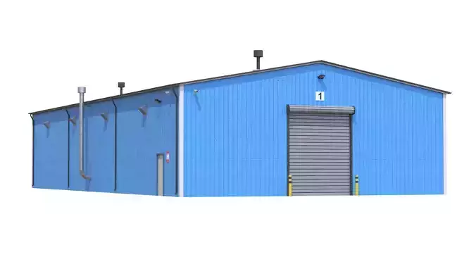 Industrial Building 7 Blue