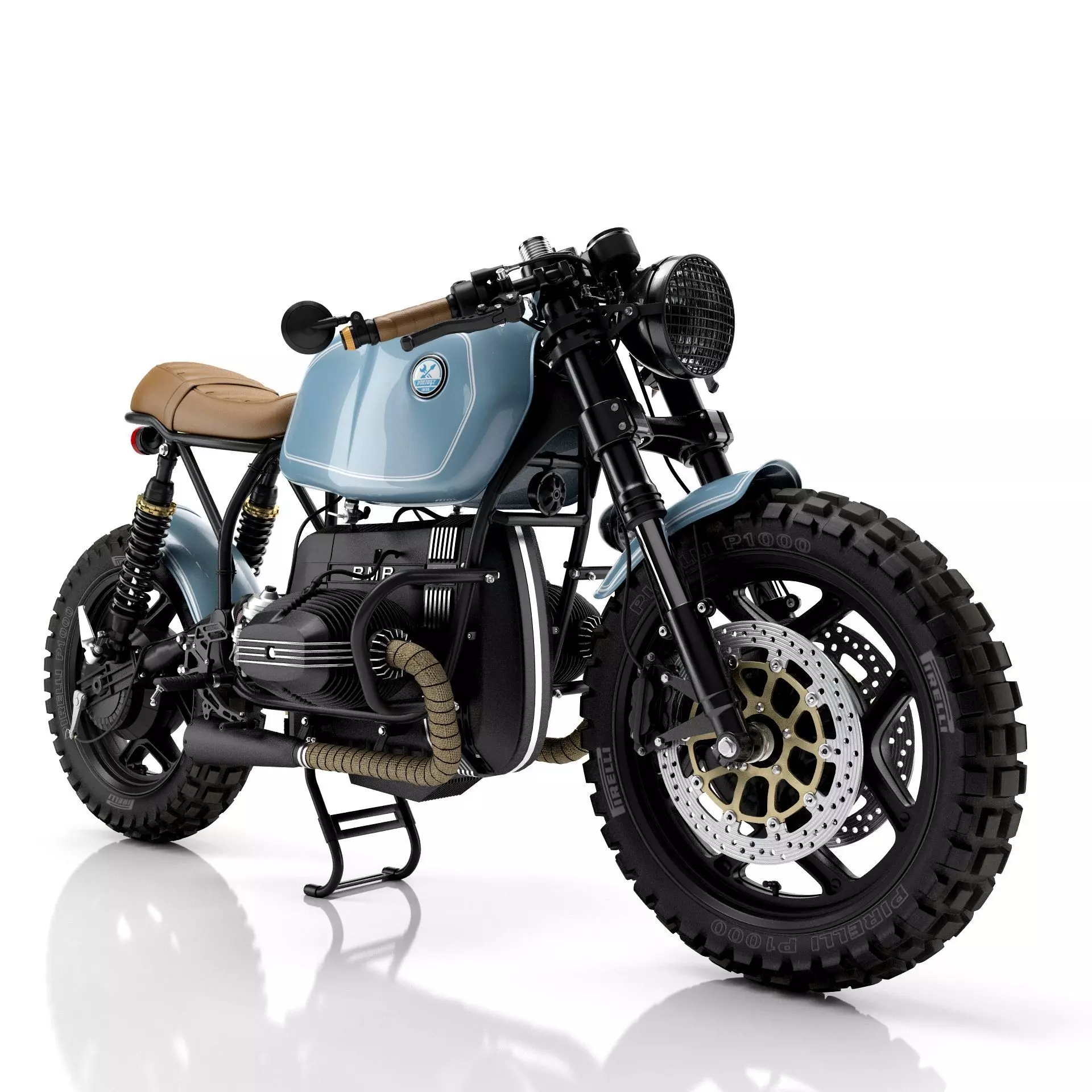 Cafe Racer R100 Motorcycle 3D model