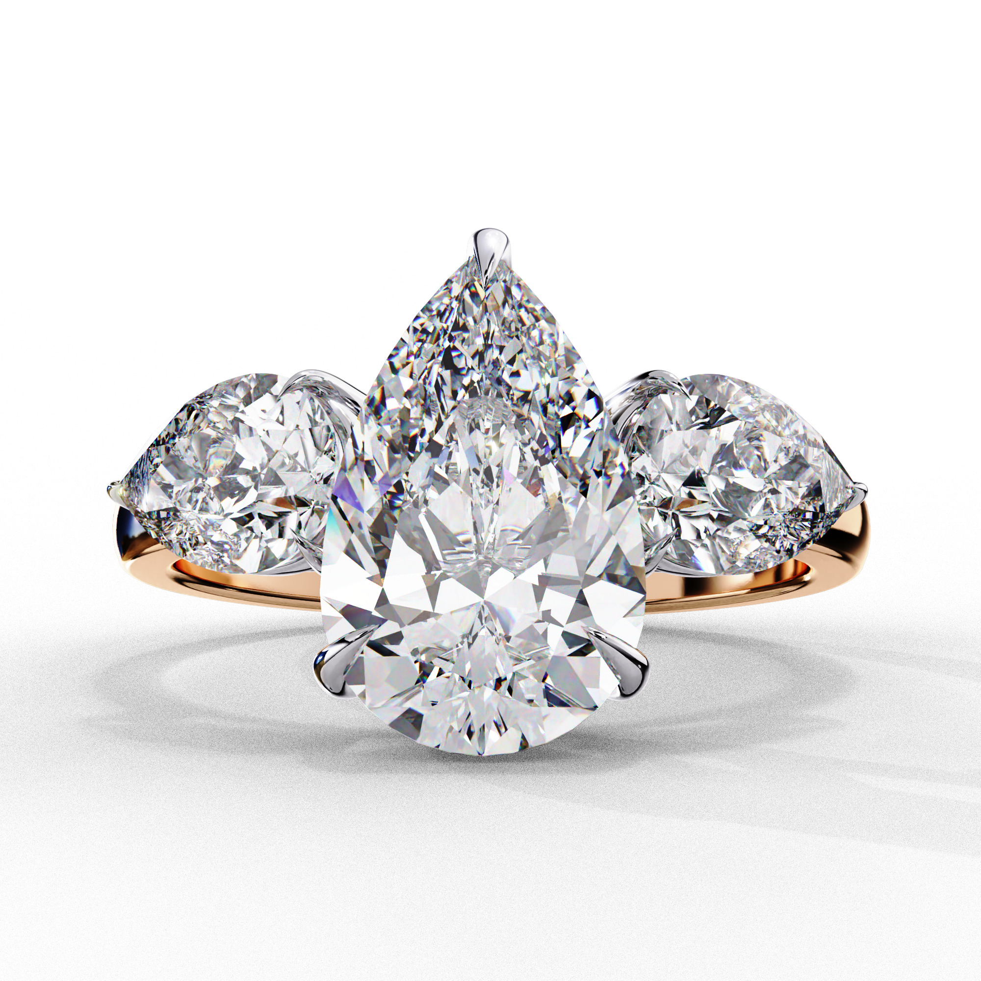PEAR  DIAMOND RING -CAD-028 3D model_8