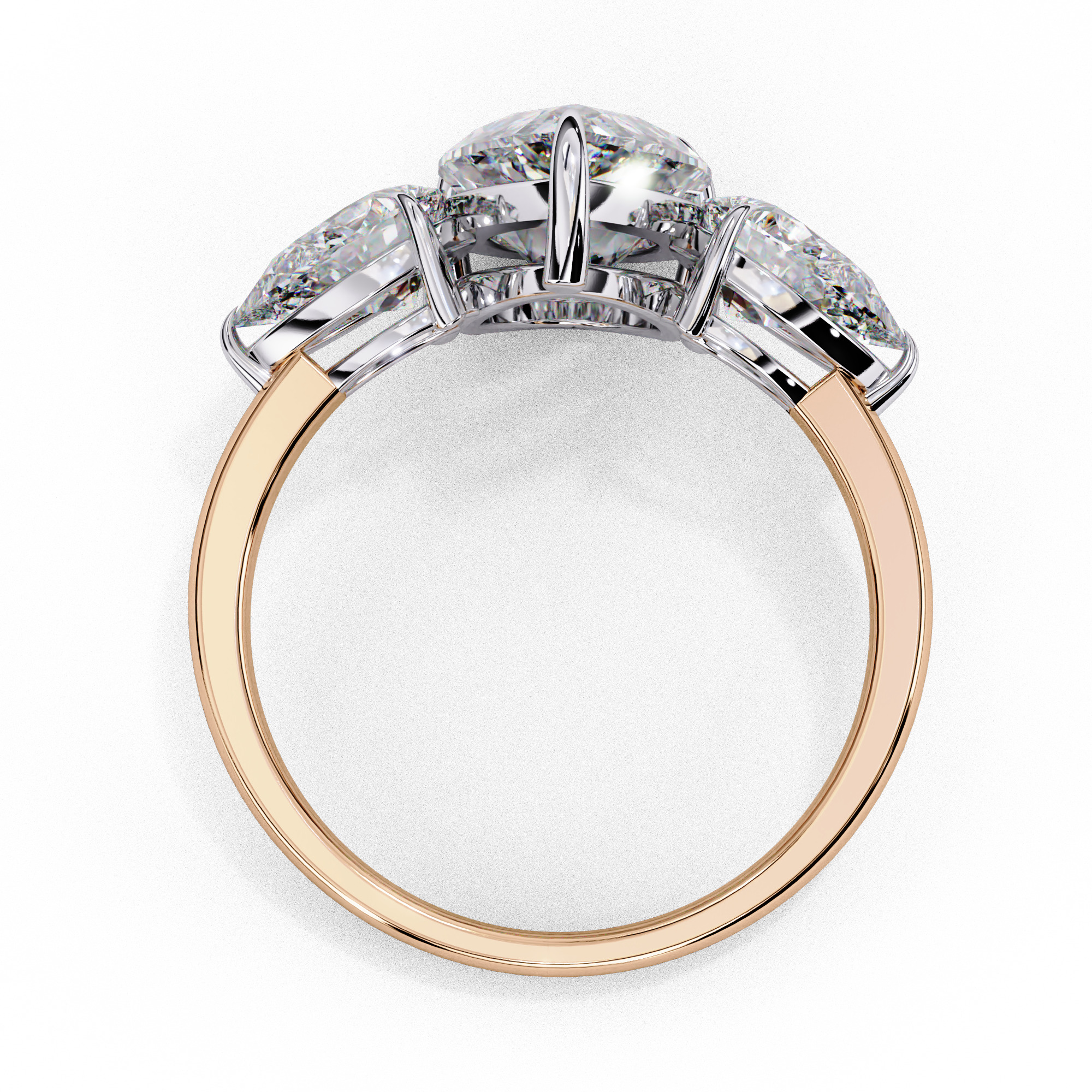 PEAR  DIAMOND RING -CAD-028 3D model_11