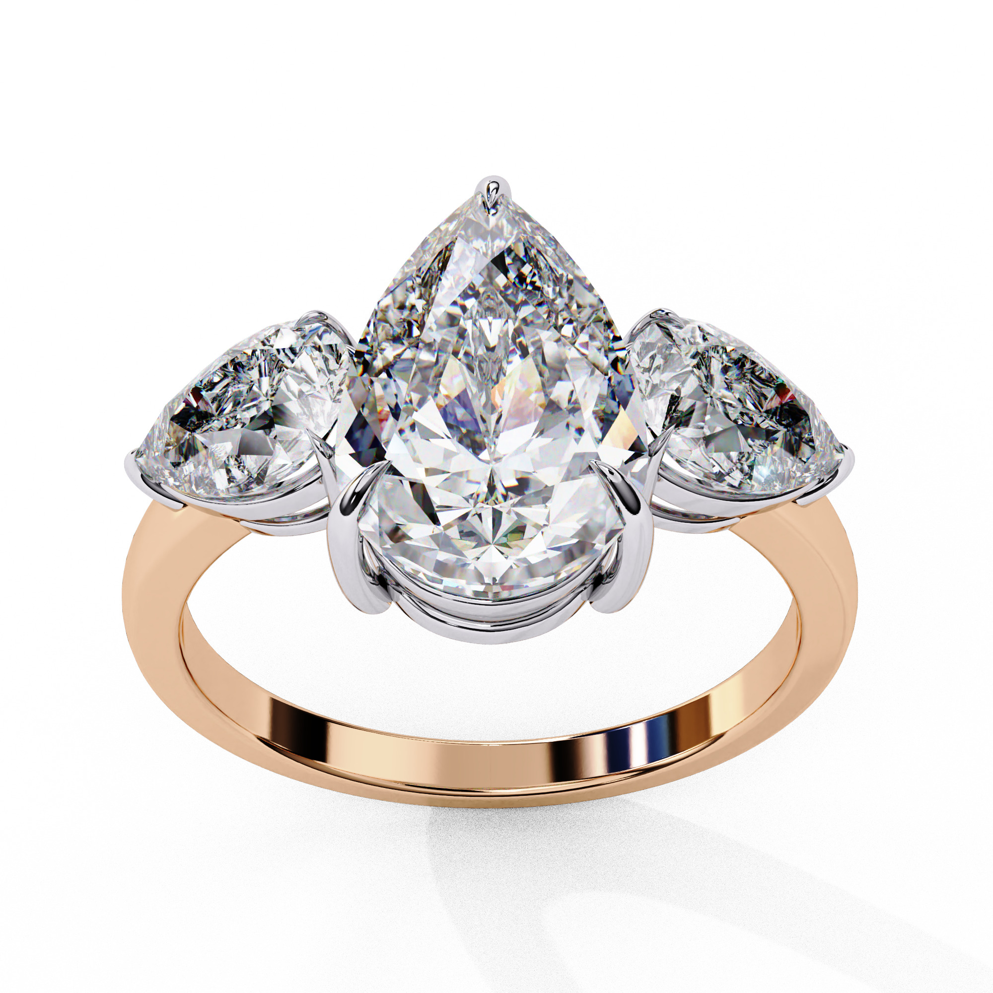PEAR  DIAMOND RING -CAD-028 3D model_2