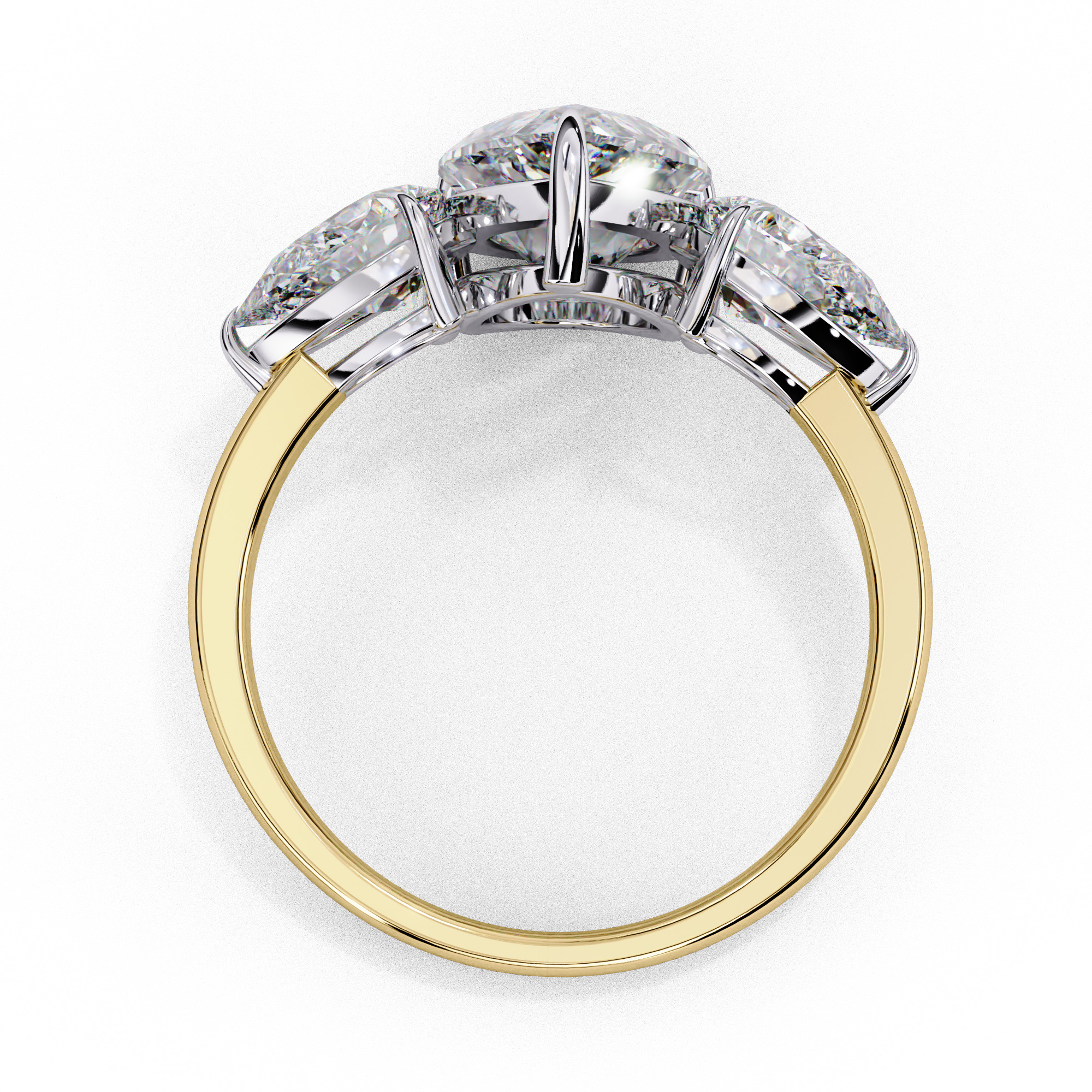 PEAR  DIAMOND RING -CAD-028 3D model_10