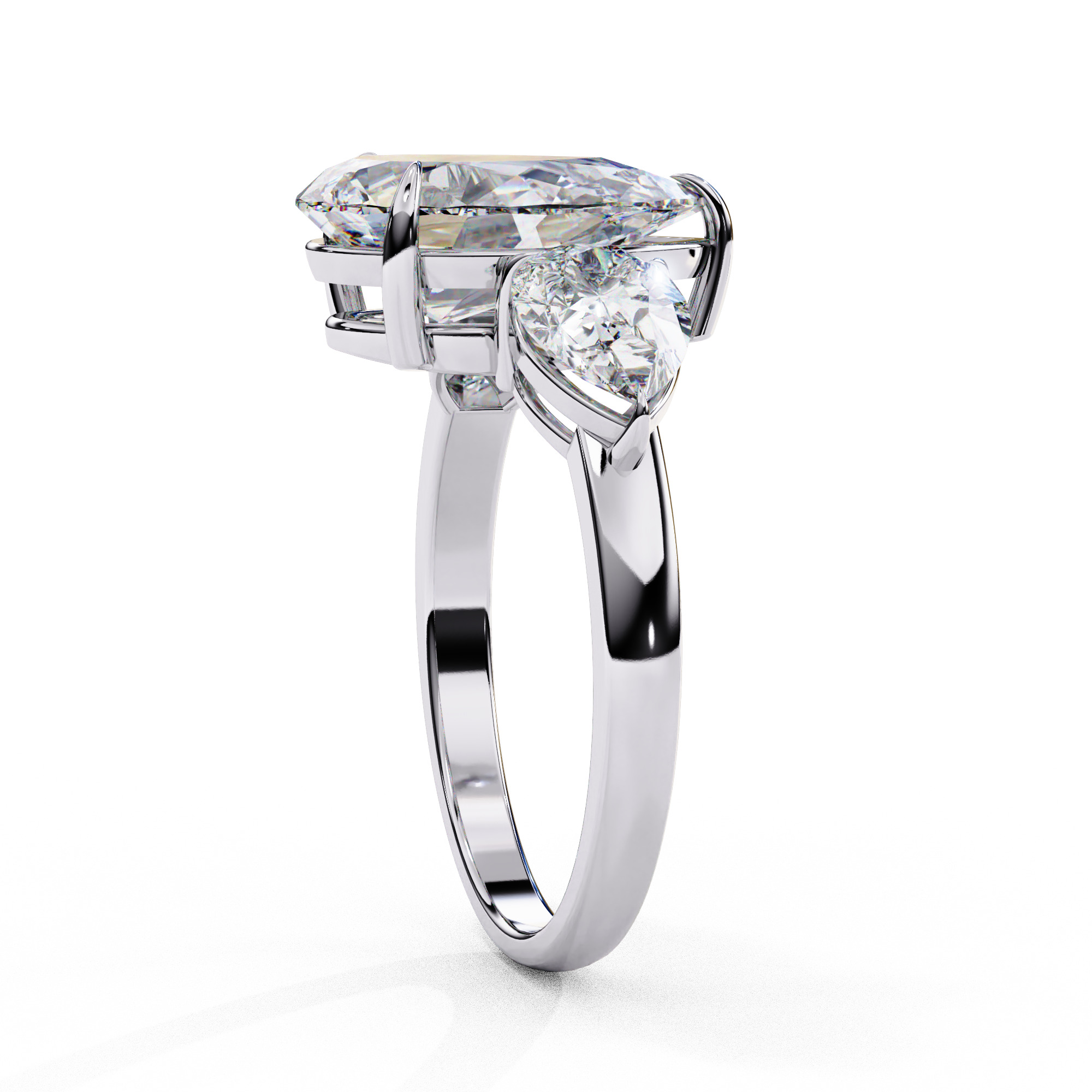 PEAR  DIAMOND RING -CAD-028 3D model_3