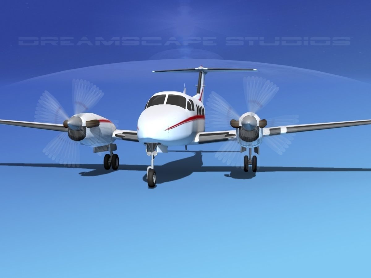 Beechcraft B200 GT King Air V08 3D model_1