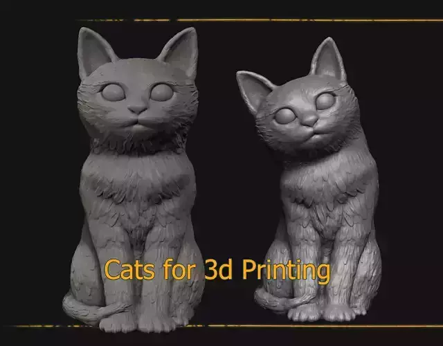 Cats for 3d printing 3D print model
