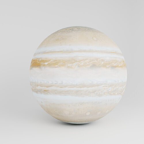 3D Planet Jupiter Low-poly 3D model