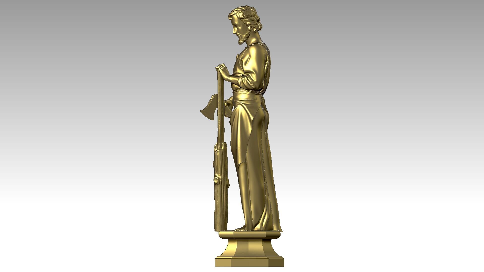 Saint Joseph the Carpenter  3D print model_2