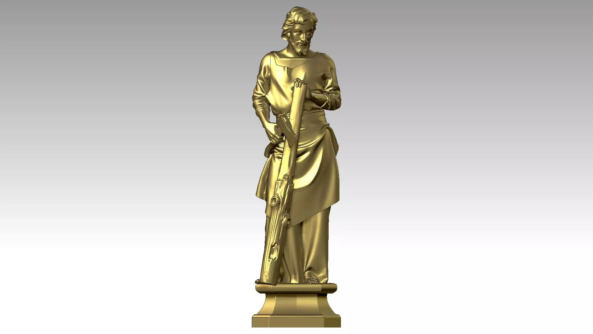 Saint Joseph the Carpenter  3D print model_0