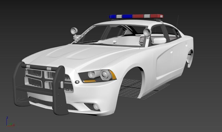 Dodge Charger Police 2011 3D print model_4