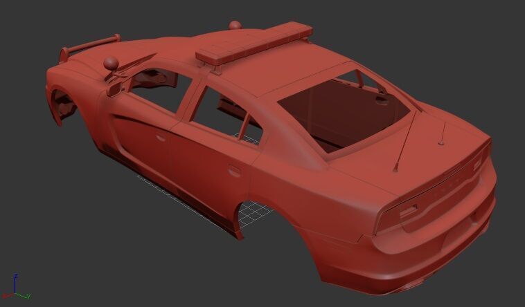 Dodge Charger Police 2011 3D print model_6