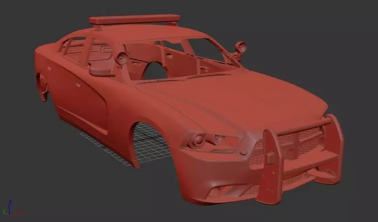 Dodge Charger Police 2011 3D print model_0