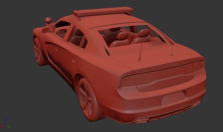 Dodge Charger Police 2011 3D print model_2