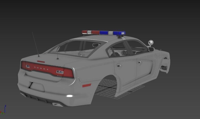 Dodge Charger Police 2011 3D print model_5