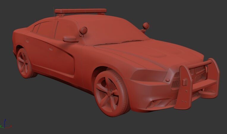 Dodge Charger Police 2011 3D print model_1