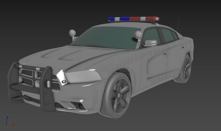 Dodge Charger Police 2011 3D print model_3