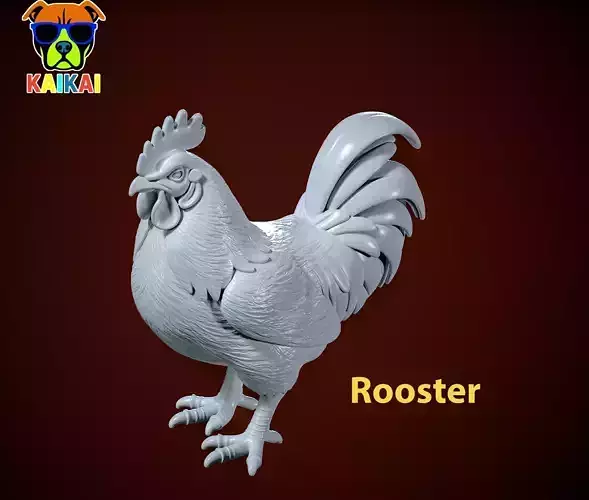 Rooster statue - animal decor - 3D print