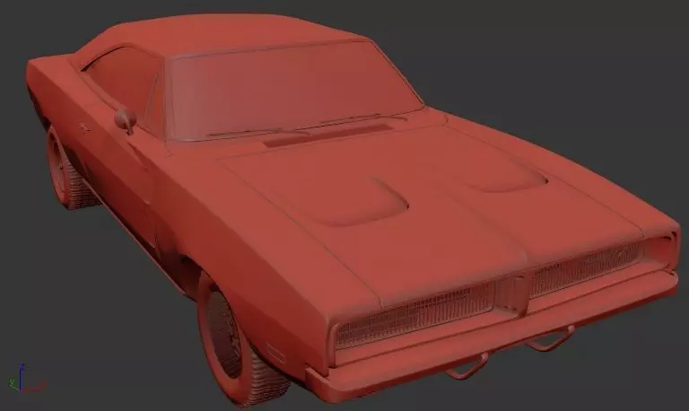 Dodge Charger RT 1969 3D print model_0
