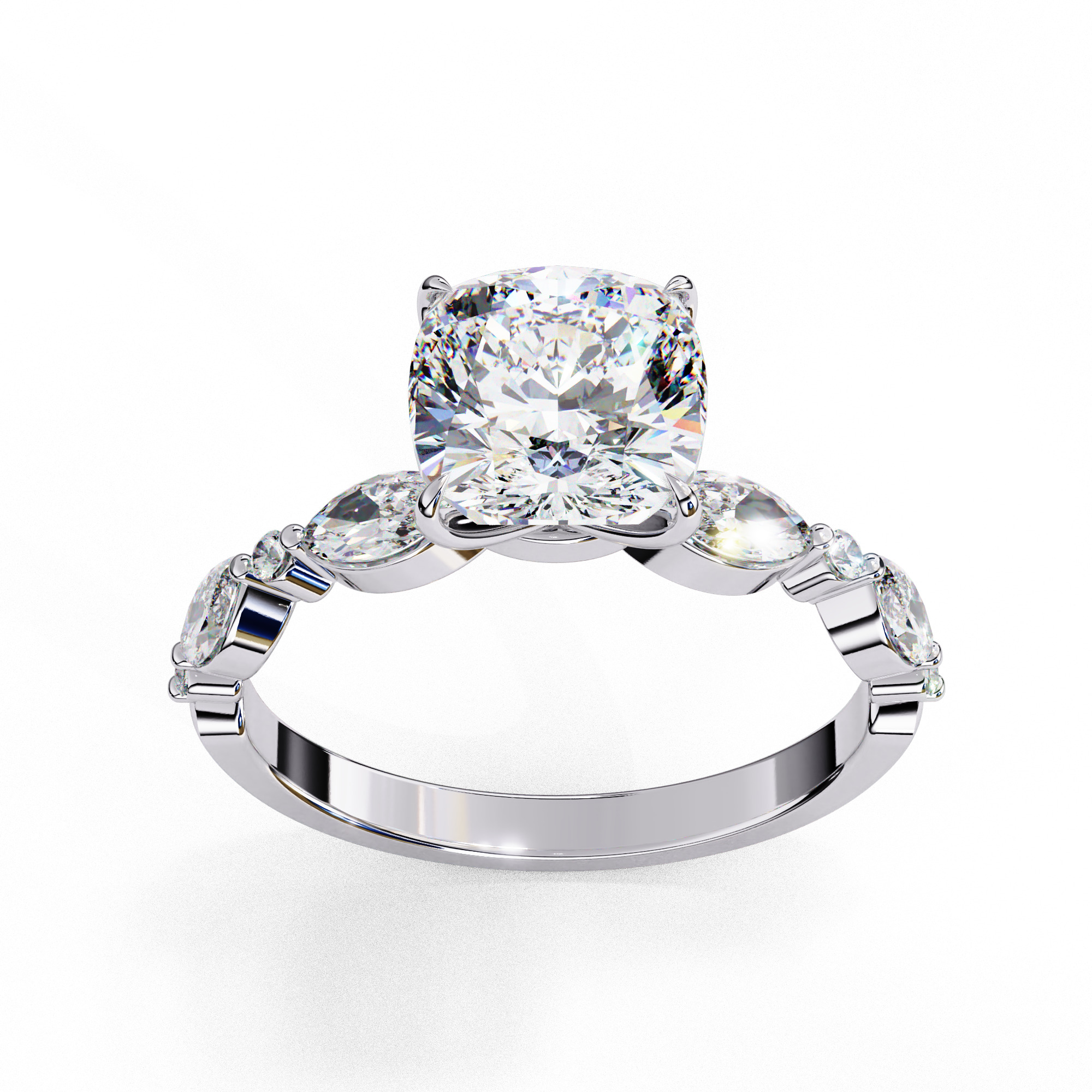 MARQUISE DIAMOND RING -CAD-025 3D model_4