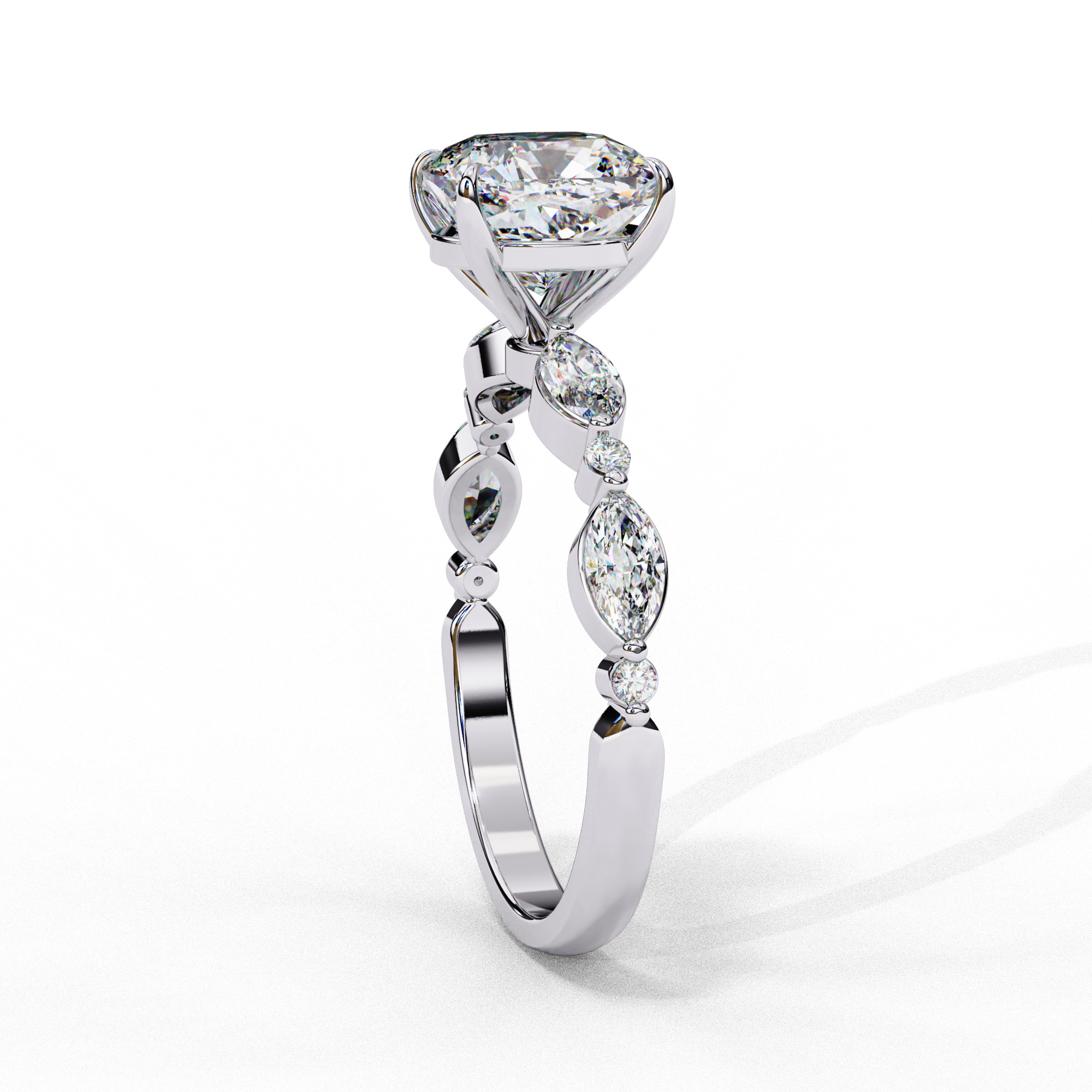 MARQUISE DIAMOND RING -CAD-025 3D model_3