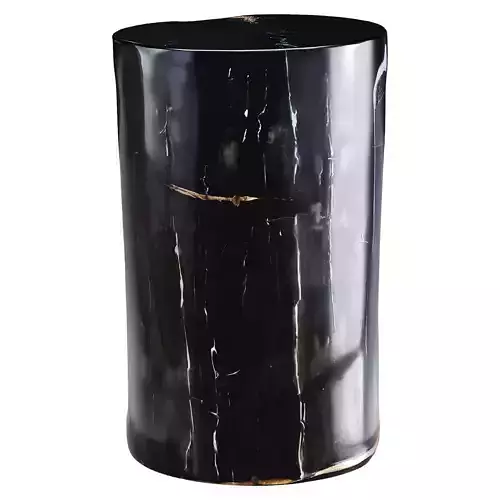 Hand-Polished Petrified Wood Stool Low-poly 3D model